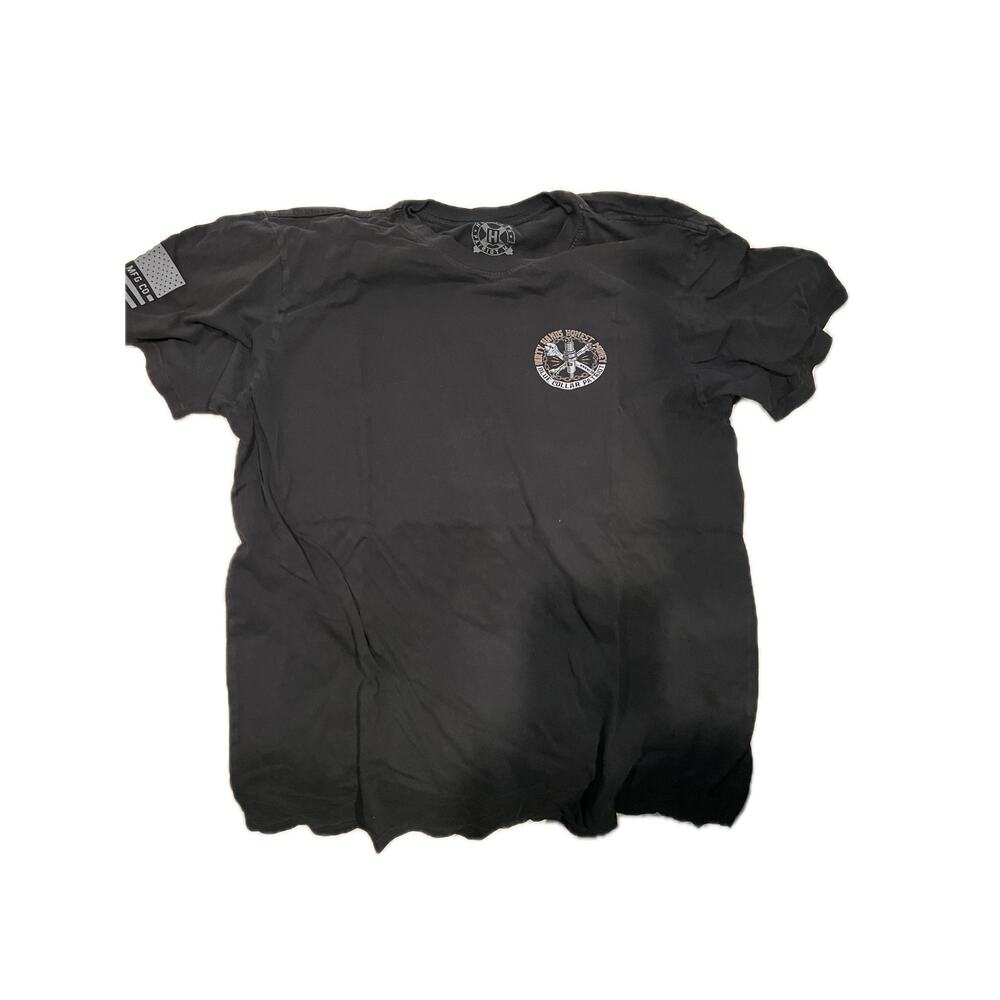 Howitzer Patriot Mfg Dirty Hands Black T-Shirt Mens Large